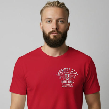 Sobriety Dept 24 7 Sober T Shirt back view (view 17)