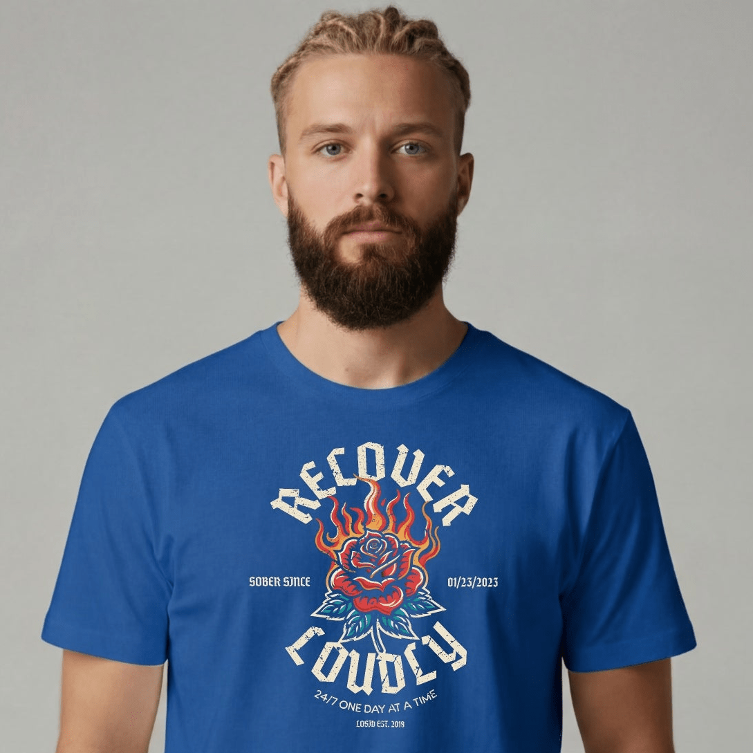 Sober T Shirt | Men's Recover Loudly Tee