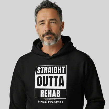 Loosid Straight Outta Rehab Recovery Hoodie featuring the design