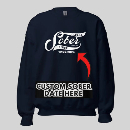 Sober Since Recovery Hoodie back view (view 7)