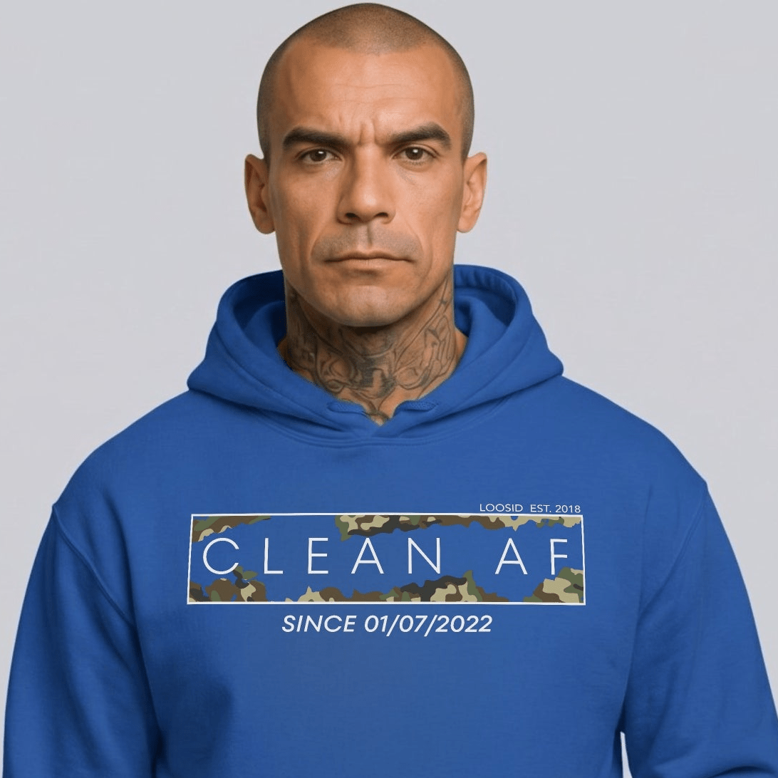 Clean AF Camo Recovery Hoodie graphic detail (view 24)
