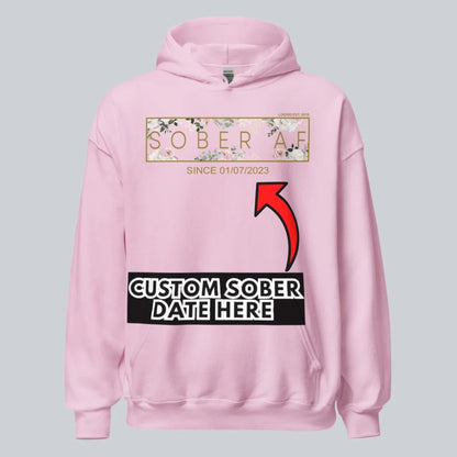 Sober AF Flower Recovery Hoodie packaging detail (view 38)