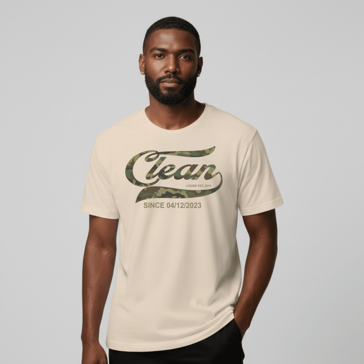 Recovery Date Men's Sobriety Sober T Shirt lifestyle view (view 15)