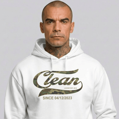 Clean Since Camo Recovery Hoodie back view (view 27)