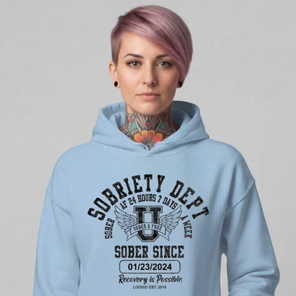 Sobriety Dept Recovery Hoodie graphic detail (view 44)
