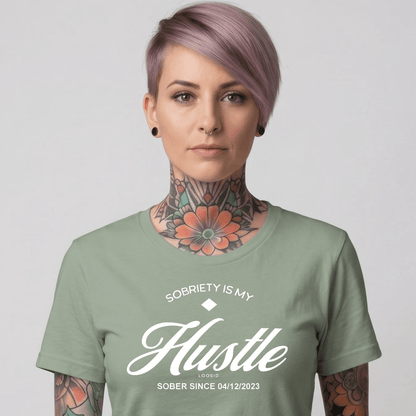 Sobriety is My Hustle Sober T Shirt graphic detail (view 24)