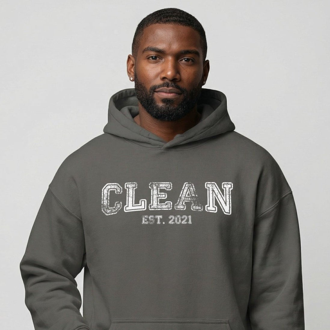 Clean Est. Hoodie w Personalized Recovery Year Recovery Hoodie graphic detail (view 24)