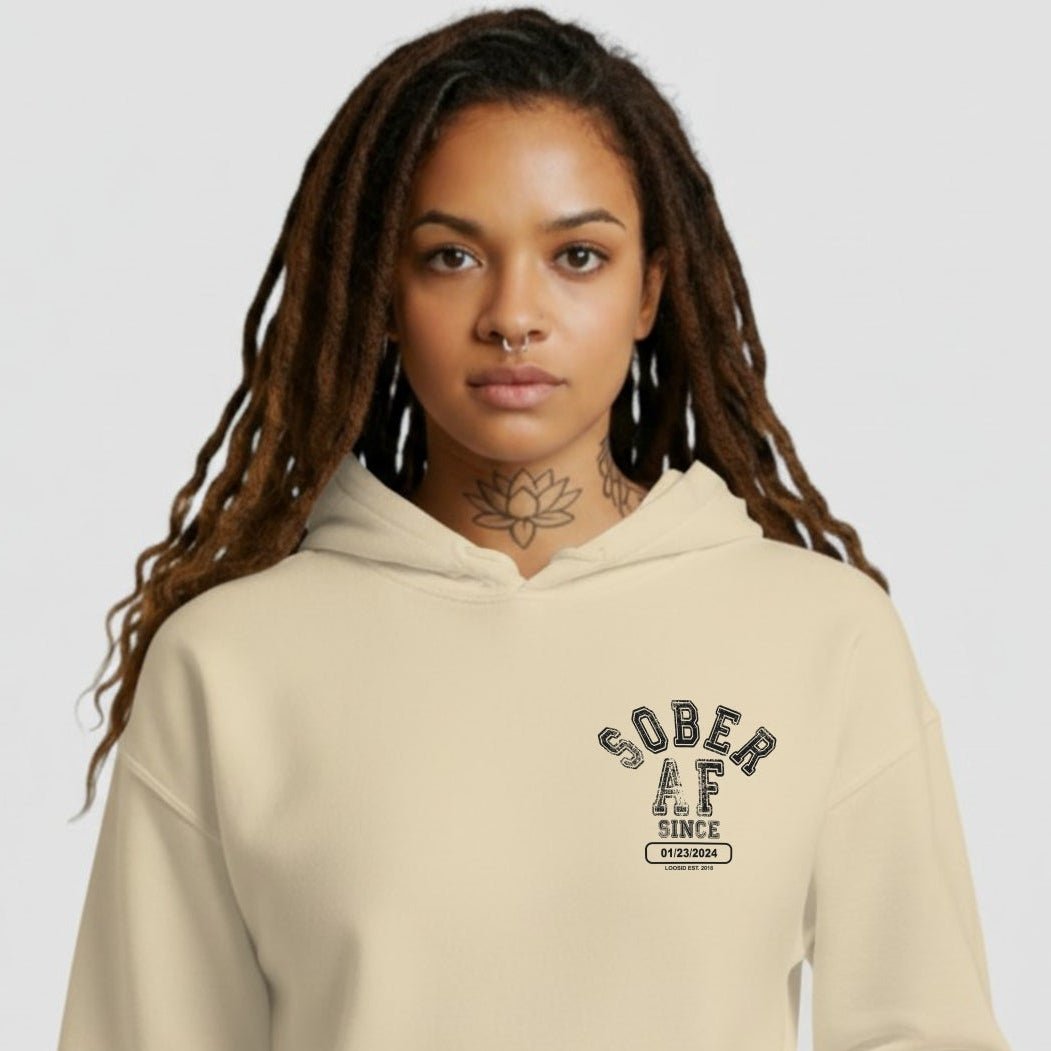 Sober AF Recovery Hoodie graphic detail (view 24)