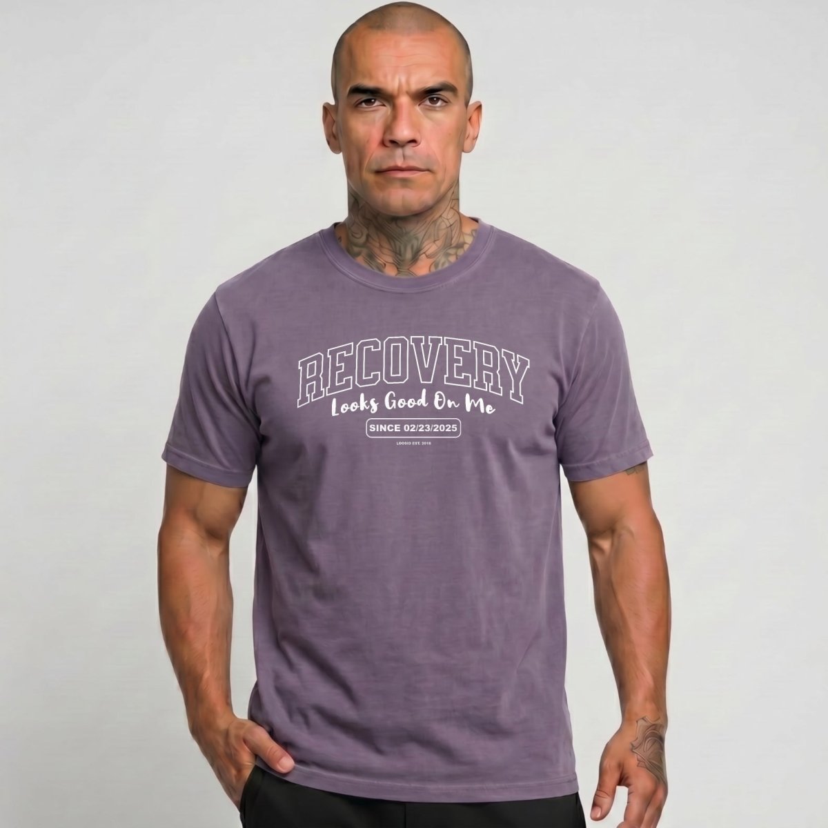 Recovery Looks Good On You Unisex garment dyed Sober T Shirt product photo (view 20)
