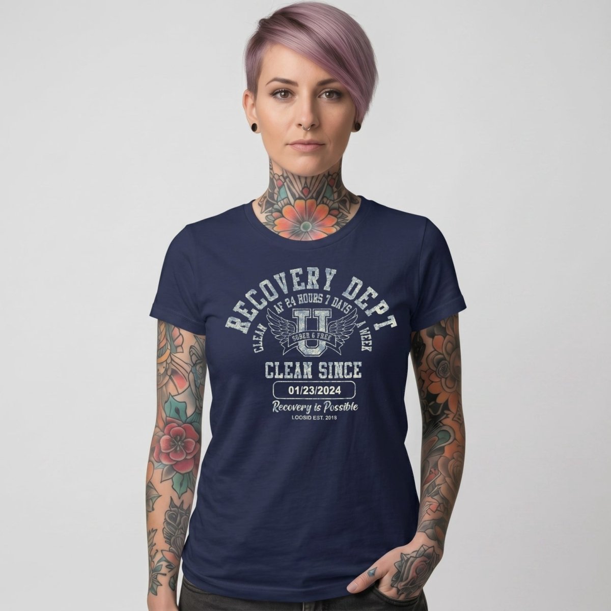 Clean Since Sobriety Sober T Shirt product photo (view 10)