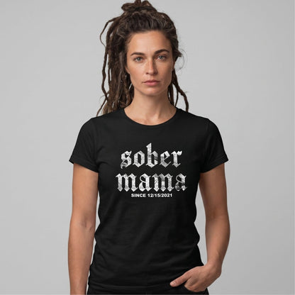 Sober Mama Sober T Shirt graphic detail (view 4)