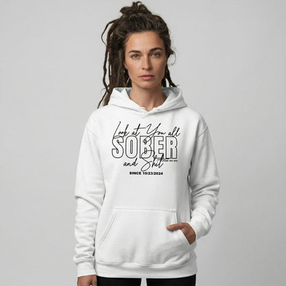 Look at You Sober Recovery Hoodie lifestyle view (view 25)