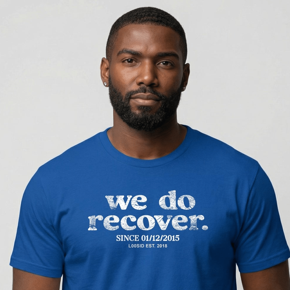 We Do Recover Men's Personalized Sober T Shirt
