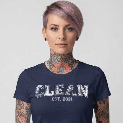 Clean EST. Sober T Shirt close-up view (view 2)