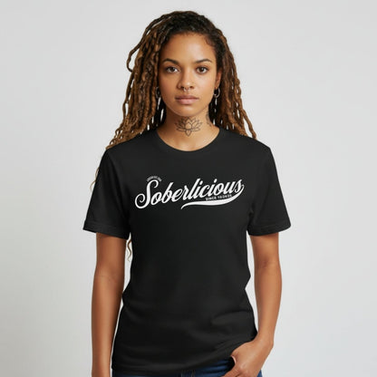 Soberlicious Sober T Shirt flat lay styled image (view 23)