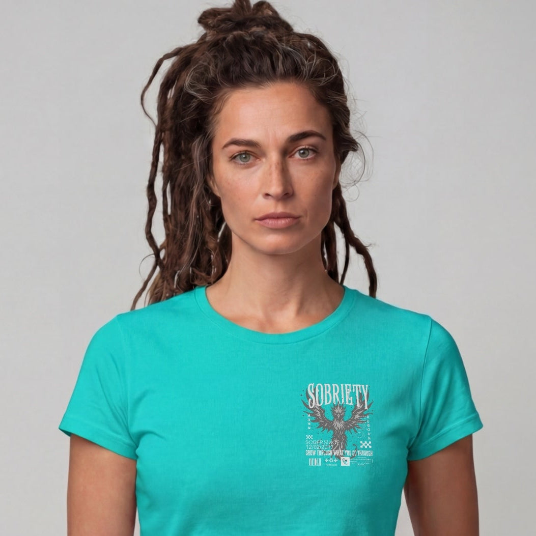 Phoenix Reborn Recovery Limited-Edition Women's T-Shirt with Sobriety Date