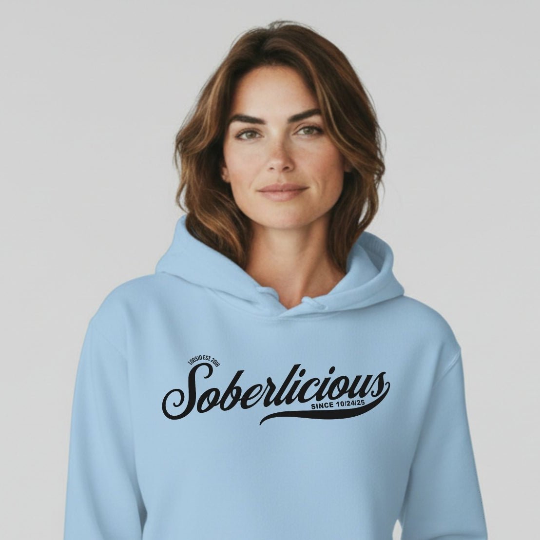 Soberlicious Recovery Hoodie close-up view (view 32)