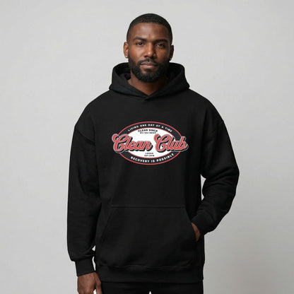 Clean Club Badge Recovery Hoodie graphic detail (view 4)