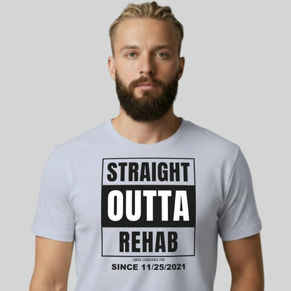 Straight Outta Rehab Sober T Shirt featuring the design (view 21)
