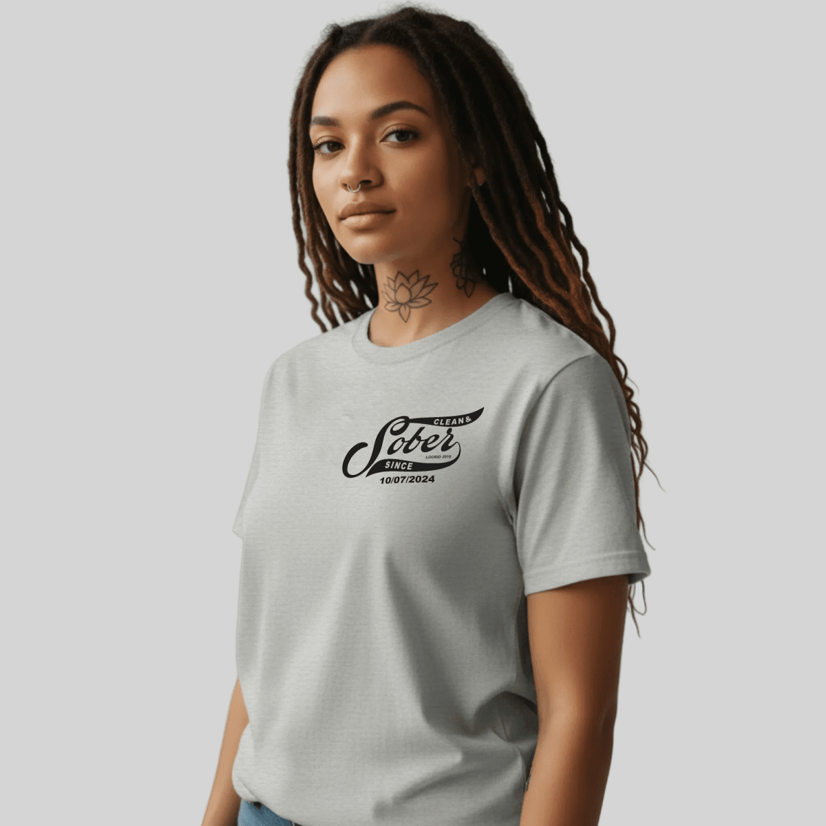 Sober Since Sober T Shirt lifestyle view (view 5)