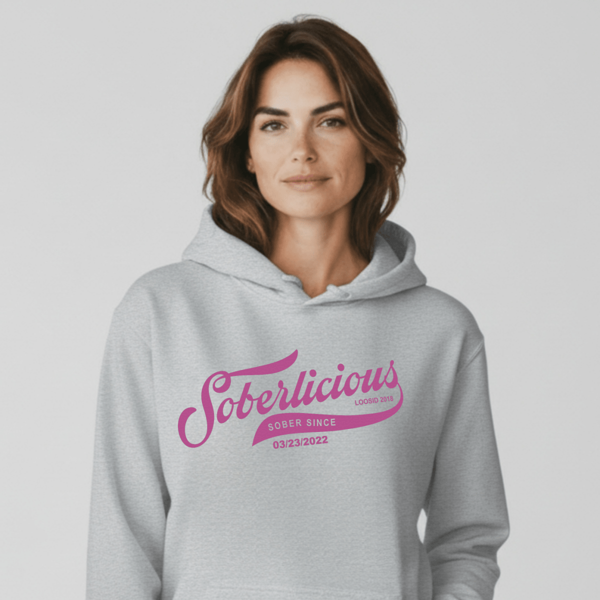 Soberlicious Recovery Hoodie close-up view (view 12)
