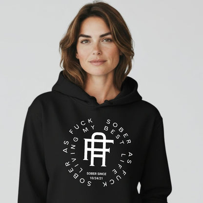 Loosid Living My Best Life Recovery Hoodie featuring the design