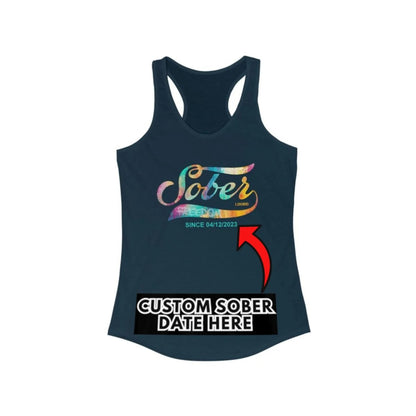 Sober Since with Date Sober Tank Top product photo (view 10)
