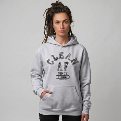 Clean AF Since Recovery Hoodie featuring the design (view 31)
