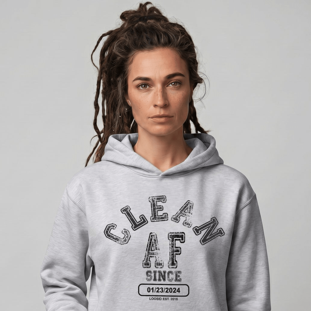 Clean AF Since Recovery Hoodie product photo (view 30)