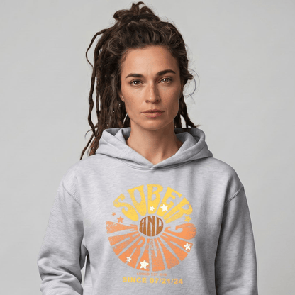 Sober & Thriving Recovery Hoodie back view (view 27)