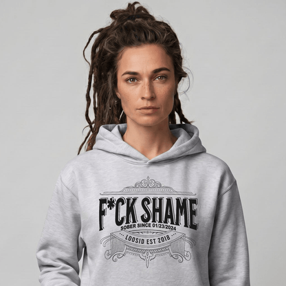 F*ck Shame Recovery Hoodie back view (view 7)