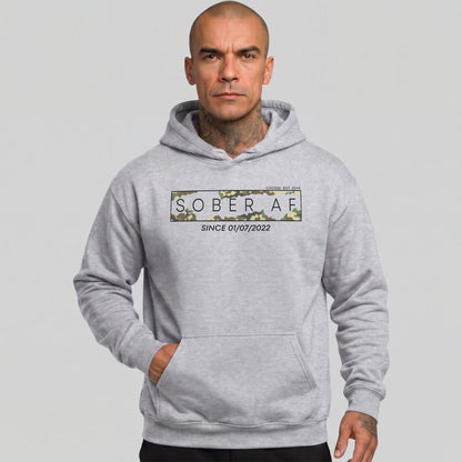 Recovery Hoodie | Men's Sober AF Camo Hoodie