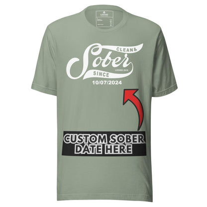 Sober Since Sober T Shirt close-up view (view 32)