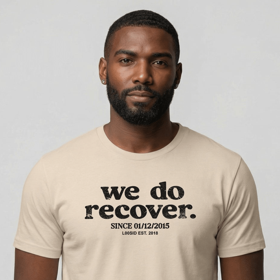 We Do Recover Men's Personalized Sober T Shirt