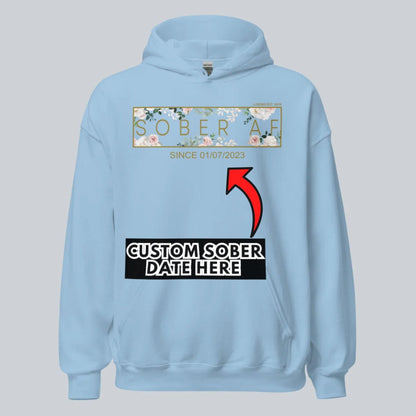 Sober AF Flower Recovery Hoodie packaging detail (view 18)