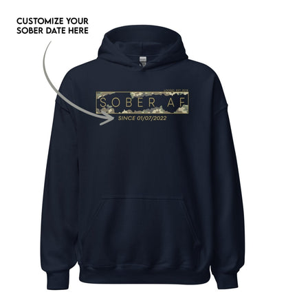 Recovery Hoodie | Men's Sober AF Camo Hoodie