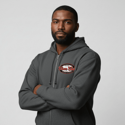 Clean Club Badge Unisex Zip Recovery Hoodie packaging detail (view 8)