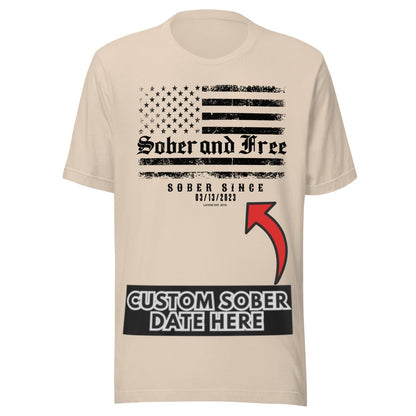 Sober and Free Sober T Shirt graphic detail (view 24)