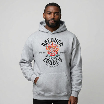 Recover Loudly Custom Sobriety Date Recovery Hoodie product photo (view 10)