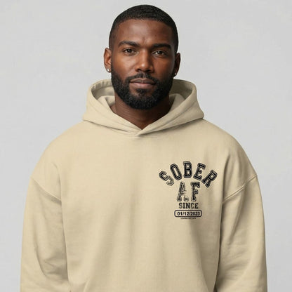 Sober AF Since Recovery Hoodie graphic detail (view 24)