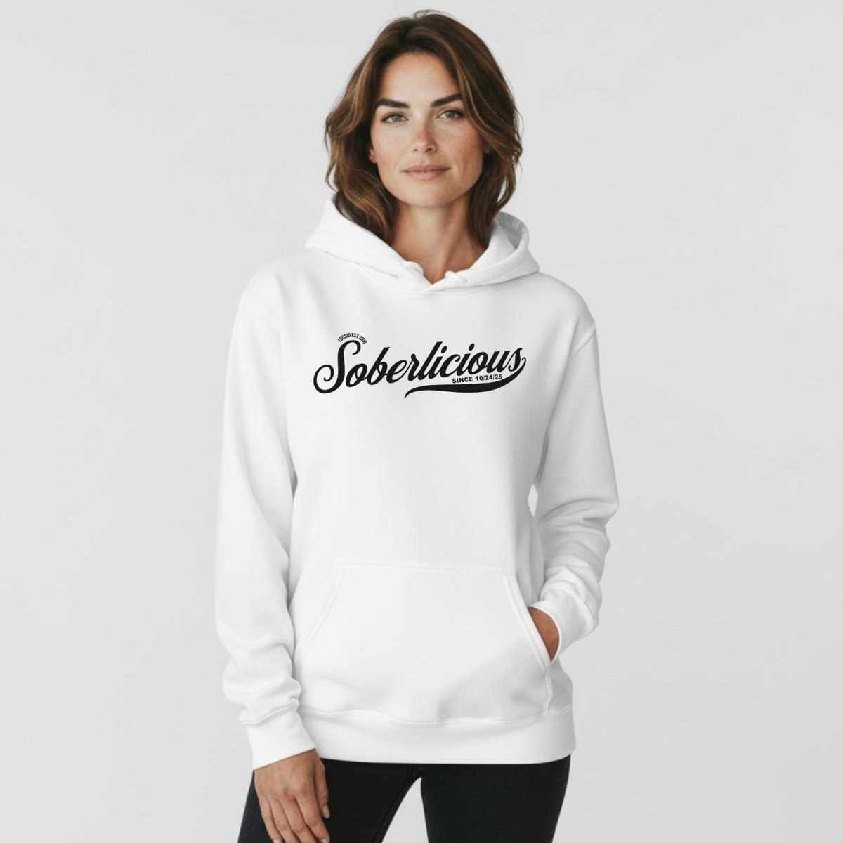 Soberlicious Recovery Hoodie lifestyle view (view 25)