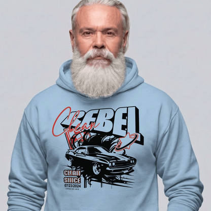 Clean Rebel Custom Recovery Date Recovery Hoodie close-up view (view 12)