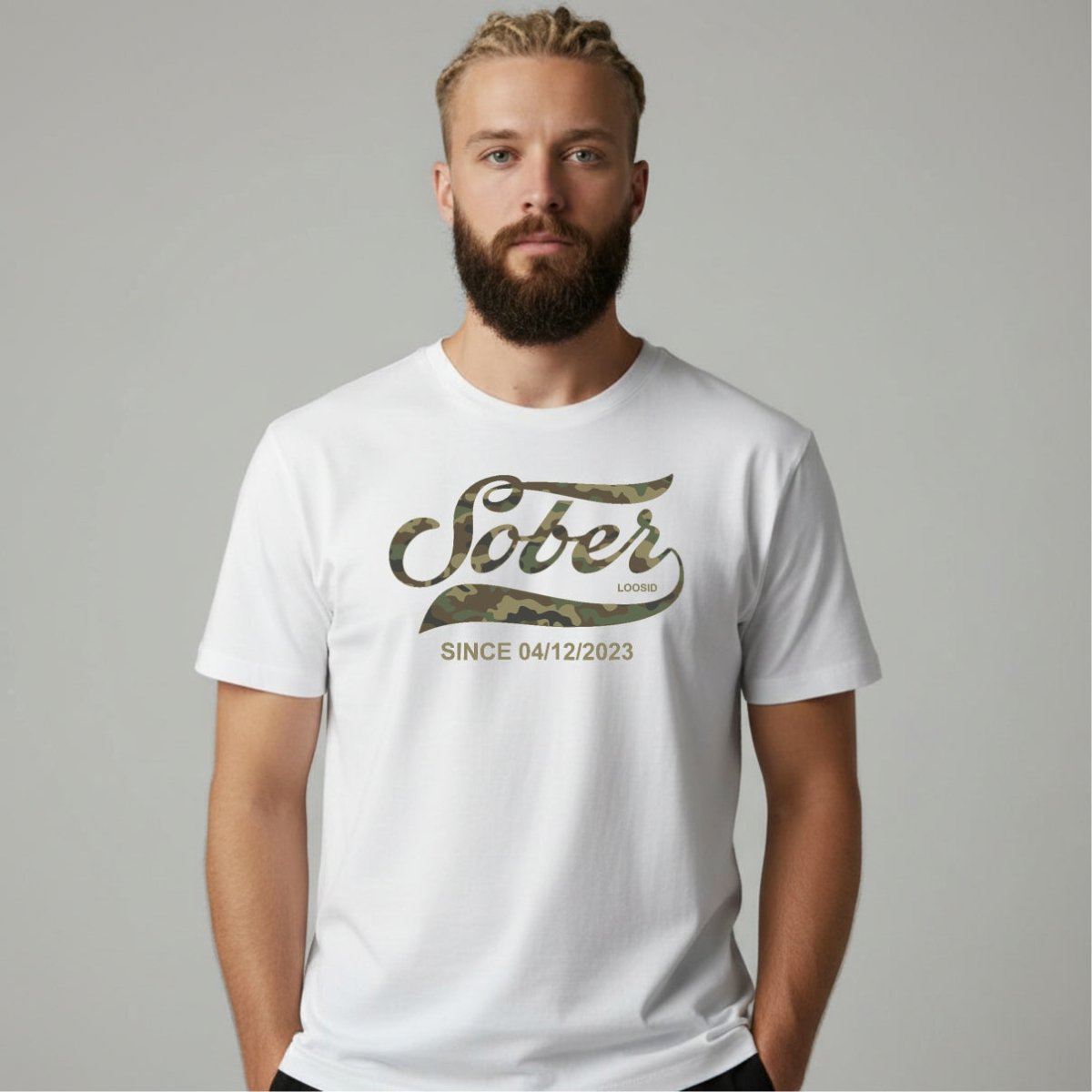 Sober T Shirt | Men's Sober Since Camo Tee