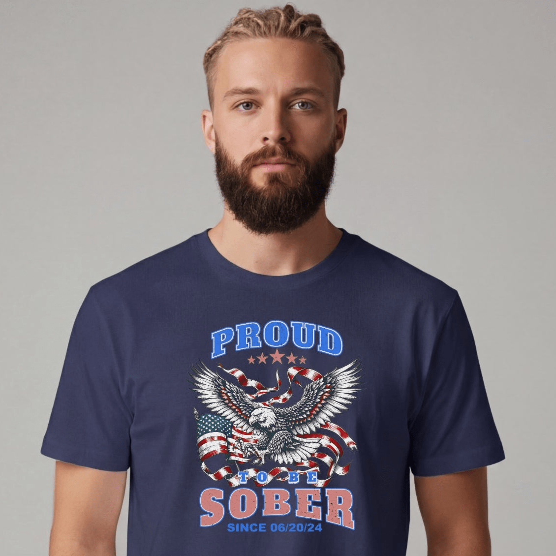 Sober T Shirt | Men's Proud To Be Sober Tee
