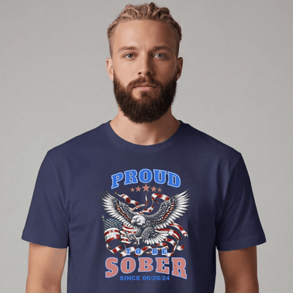 Sober T Shirt | Men's Proud To Be Sober Tee
