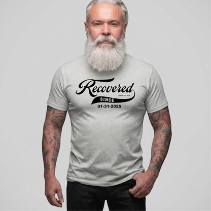 Recovered Since Sober T Shirt graphic detail (view 4)