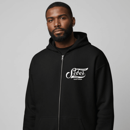 Sober Since Recovery Hoodie lifestyle view (view 5)