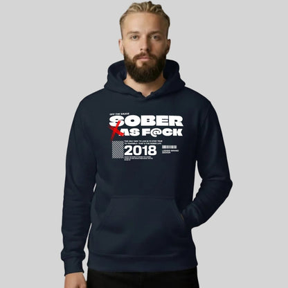 Sober As F*ck Recovery Hoodie close-up view (view 22)