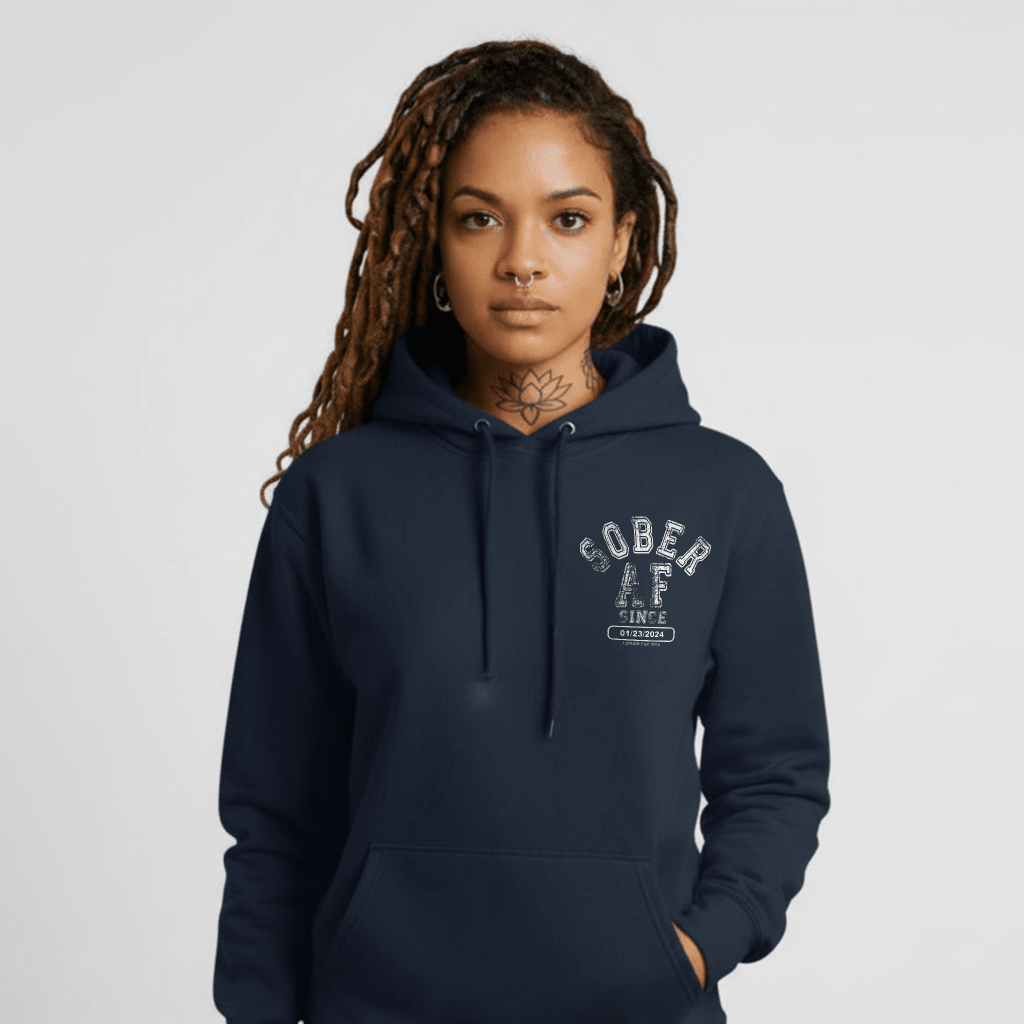 Sober AF Recovery Hoodie product photo (view 10)