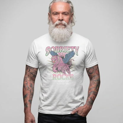 Sobriety Rocks Tour Sober T Shirt close-up view (view 22)